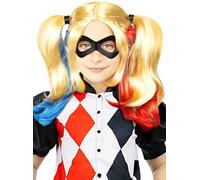 Funidelia | Perruque Harley Quinn pour fille Super héros, DC Comics, Suicide Squad - Accessoire pour Enfant, accessoire pour déguisement - Jaune