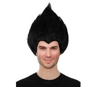Funidelia | Perruque noire Trolls pour femme et homme Trolls, Films et Cinéma - Accesoires pour Adultes, accessoire pour déguisement - Noir