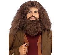 Funidelia Perruque Officielle de Hagrid avec barbe pour homme. Accessoires de déguisements pour adultes