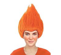 Funidelia | Perruque orange Trolls pour femme et homme Trolls, Films et Cinéma - Accesoires pour Adultes, accessoire pour déguisement - Orange