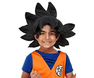 Funidelia | Perruque Sangoku Dragon Ball pour garçon Son Goku, Manga, Dessins Animés - Accesoires pour enfant, accessoire pour déguisement - Noir