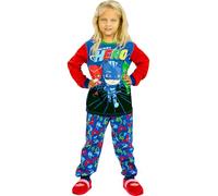 Funidelia | Pyjama Pyjamasques long pour fille et garçon Dessins Animés - Accessoires & Linge maison - Cadeaux originaux enfants pour Noël, anniversaires & autres fêtes - Taille 5-6 ans