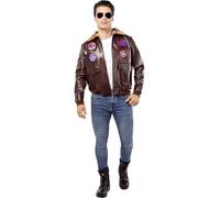 Funidelia | Veste de pilote - Top Gun pour homme Pilote, Aviateur, Professions - Déguisement pour Adultes et accessoires pour Halloween, carnaval et fêtes. - Taille L