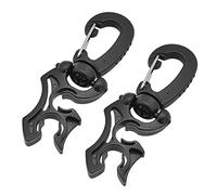 Funien 2 Packs Pouteau de Tuyau de Régulateur BCD Double BCD avec Combinaison Clamp/Holder pour Tuyaux Basse/Haute Pression Régulateurs Accessoires (Noir)