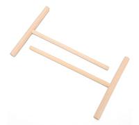 Funien 2 Pièces épandeur de Pâte à Crêpes en Bois en Forme de T, Spatule à Crêpe Facile à Utiliser pour la Cuisine, en Bois Robuste, Idéale pour les Crêpes, les Omelettes, les Poêles,