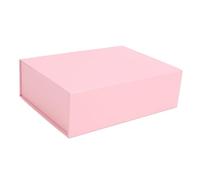 Funien Boîte-cadeau Boîte-cadeau Magnétique à Rabat Grande en Papier Pliable Pré-assemblée avec Couvercle Magnétique pour la Fête des Mères, Proposition D'anniv (Rose)