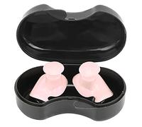 Funien Bouchons D'oreille en Silicone en Spirale Bouchons D'oreilles étanches Silicone Bouchon D'oreille de Natation Souple Réutilisable Ajustement Gauche et Droit Boîte de Ran (Rose)