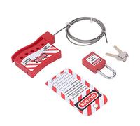 Funien Câble de Verrouillage Réglable Résistant aux Chocs pour L'industrie, Câble de Cadenas sécurité en Acier Inoxydable pour Verrous D'étiquetage et Verrous D'interrupteur D'armoire électrique,