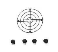 Funien Chariot Rond en Métal avec Roues, Chariot en Pot Robuste et Mobile pour Plantes, Outils de Jardin Intérieur et Extérieur, 3 Paquets
