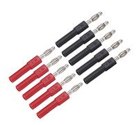 Funien Connecteur Fiche Banane Mâle 4 Mm vers Femelle 2 Mm, Bonne conductivité électrique, Matériau Robuste, Performances Stables, Large Application, Connecteur Banane pour Sonde de