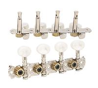 Funien Crises de 25 Mm Réglages Pegs GC603 Accessoires D'instruments de Guitare de Tangage de Mantoline à Plateau chromé, en Métal et en Plastique Blanc perlé, Confortable à Utiliser,