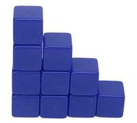 Funien Dés Vierges à écrire sur Dés RéInscriptibles Inscriptibles 30 Pièces 16 Mm 6 Faces en Plastique étanche Format de Poche avec Côtés Vierges pour Les Jeux éducatifs (Bleue)