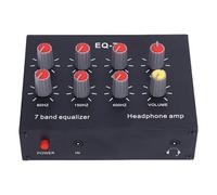 Funien Égaliseur D'équation à 7 Bande, égaliseur de Son Numérique à 2 Canaux, 12db HI Bas Réglage avec Plug de 3,5 Mm DC 5-12V, Expérience Sonore avec Gain D'amplification Avant et