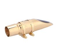 Funien Embout de Saxophone en Laiton, fabriqué en Métal de Haute qualité, Durable avec un Design Délicat, un Son Assez Bon, une Sensation Confortable, avec 2 Pads, pour Jouer la