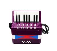 Funien Enfants enfants accordéon 17 touches 8 basses Mini petit accordéon Instrument de musique éducatif pour cadeau d'anniversaire débutant