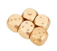 Funien Ensemble de Dés de Jeux de Poker de Jeu de Table en Alliage D'aluminium 5 Pièces, Couleurs de Luxe, Savoir-Faire raffiné, Rangement Facile, Profitez de Jeux en (Rectangle)