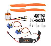 Funien Ensemble de Pièces D'avion RC, Moteur 1250KV, ESC 40A, Servo 9G et Hélice 8060 pour Amateurs D'avion télécommandé (#1)