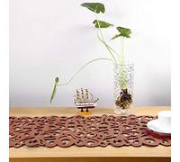 Funien Ensemble de Tapis de Table en Feutre de Décoration pour la Maison, Chemin de Nappe en Forme de Rectangle 7 Couleurs, Sets de Table pour Les Familles, 40x11 Pouces (Café léger)