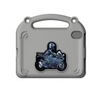 Funien Étui de Protection pour Tablette en EVA, Style Moto, Léger et Robuste, avec Support intégré et Poignée de Transport. Couverture Complète pour Tablettes Mini 6, 7 8,3 pou (Grise)