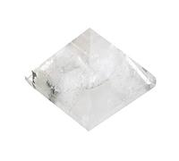 Funien Figurine Pyramide en Cristal de Bonne Fortune, Presse-papier en Améthyste Naturelle, Ornement de Décoration de la Maison, pour la Famille et les Amis