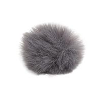 Funien Furry Lavalier Wind Muff Microphone Cover Petite Décoration Portable pour Un Contrôle Efficace du Bruit en Intérieur et Extérieur 0,5 Cm (Grise)