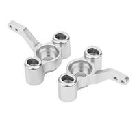 Funien Fusée D'essieu Avant RC en Alliage D'aluminium de Haute qualité, Usinée CNC pour Voiture HSP 1/10 RC 94122 94188, Couleur Brillante 2 Pièces pour Les Amateurs (Argent)