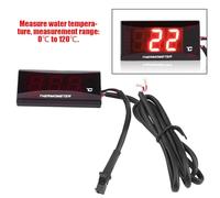 Funien Jauge de Température D'eau, Thermomètre Numérique de Moto avec Affichage LED pour, Plage Mesure 0-120 ℃, Durable, Rétro-éclairage, Lecture Nuit Facile à Utiliser (Rétroéclairage rouge)