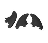 Funien Jeu D'Ailerons de Planche de Surf, 3 Pièces, Ailerons Rechange Durables en PVC pour Planches Gonflables et à Pagaie, Améliore la stabilité et Les Performances (Noire)