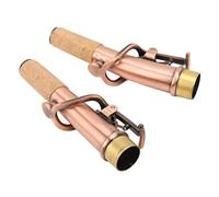Funien Kit de Remplacement de Manche Saxophone incurvé et Droit, 2 Pièces, pour Soprano, Design élégant, Matériau en Laiton (Rougeâtre Antique)