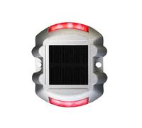 Funien Lampe à Effet D'éclairage Flash à énergie Solaire, Contrôle de la Lumière Sensible, Batterie Ni-MH Intégrée de 600 MAh, étanche IP68, éclairage Chemin LED pour Parking (Rouge)