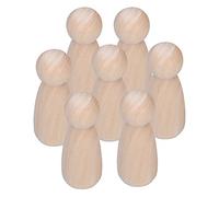 Funien Lot de 10 Poupées en Bois inachevé pour Loisirs Créatifs et Activités de Peinture pour Enfants - Bois Dur 6,5 X 2,3 Cm (marionnette féminine)