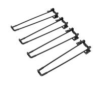 Funien Lot de 4 Pieds de Meubles élégants en Fer Noir, Pieds Table en Métal Robuste pour Tables Nuit, Bancs, Chaises, Armoires Salle à Manger, Gain Place Stable pour la Maison, Le Bureau, Le Fer