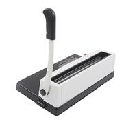 Funien Machine à Relier à Bobines en Spirale Trous Ronds, Poignée Humanisée, Format Lettre A4 A5, Poinçon 12 Feuilles, Reliure 220 Feuilles, Acier Inoxydable, Pas 3:1