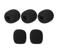 Funien Mini bonnettes Anti-Vent pour Microphone, Protections en Mousse pour Micro-Casque à Revers, Noir, Lot de 5 pièces