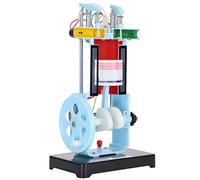 Funien Modèle de Moteur à Monocylindre 4 Temps Mini Modèle de Moteur à Combustion Interne Outil Pédagogique D'expérimentation Physique avec Alimentation Manuelle et éle