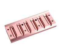 Funien Moule à Rouge à Lèvres en Alliage D'aluminium, Outil de Fabrication de Baume Lèvres Haute Brillance pour Maquilleurs Professionnels, DIY (6 trous)