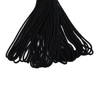 Funien Paracorde de 2mm de Diamètre, 15M 31M 100M, Corde d'escalade Noire avec Crochet, Démarreur en Silex, Ligne de Pêche pour Le Camping, L'attache, L'artisanat (31)