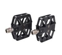 Funien Pédales de Vélo de Route, Broches en Aluminium Antidérapantes en Fibre de Carbone, Pédales de Vélo à Plate-Forme Plate Légère, Noyau Alliage de Ti, Transmission de Puissance