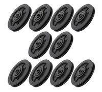Funien Remplacement Roulement Poulie Roue Gym Câble Poulie Roue Réa 100mm Universel Nylon 10Pcs Ensemble Lumière Facile à Installer avec Roulement pour Gym Fitness Équipeme