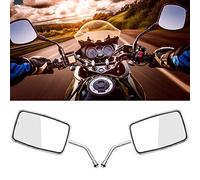 Funien Rétroviseur de Moto Rétroviseurs Latéraux Ultra Clairs Durables pour Vélo de Rue Matériau accrocheur: Poignée en Métal + Coque ABS équipement: Universel (Galvanoplastie)