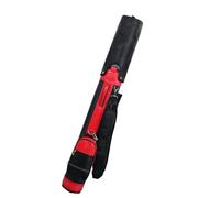 Funien Sac de avec Support de Club Sac Transport Sunday Léger en PU Base Trépied Étanche 9 Clubs 2 Poches pour Hommes Femmes Practice (Noir Rouge)