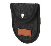 Funien Sac de Portefeuille, Pochette de Cueillette de Guitare en Feutre en Laine avec Bouton, Sac de Filet pour électrique Acoustique, étui Organisateur, Accessoire Portable (Noir)