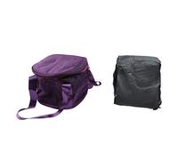Funien Sac de Rangement pour Bol à Musique, Design épais, Double étui de Transport avec 2 Poches pour Maillets, Poignée Portable, Matériau en Coton Polyester (12 pouces violet pur)
