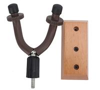 Funien Support de Guitare en Bois Dur, Support Mural en Bois Massif avec Butée Réglable pour Basse Ballade électrique, Affichage Vertical et Structure par gravité, Tube de Protection en (GG-2)
