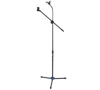 Funien Support de Microphone sur Pied avec Base Lestée, pour la Pratique du Groupe et le Programme de Musique Scolaire, en Plastique Réglable