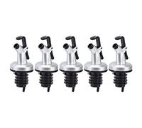 Funien Verseur de Bouteille D'huile, Bec de Bouteille D'huile, Bouchon de Vinaigre de Vin Anti-fuite, 5 Pièces, Matériau ABS Sûr et Robuste avec Trous de Ventilation pour la