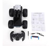 Funien Voiture RC Tout Terrain Véhicule télécommandé avec Jet d'eau Rotation à 360 ° 2,4 G Batterie Modulaire Haute Basse Vitesse étanche à la Pluie pour L'Aventure en Plein Air (Noire)