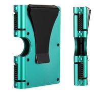 Funifinds Portefeuille pour homme - Portefeuille pour homme au design réinventé - Fin, minimaliste et sans couture, bloque les scanners RFID avec une pince à billets (vert aluminium)