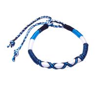 Funight Bracelet Brésilien en coton pour homme femme enfant bleu blanc noir