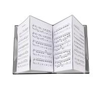 Funight Classeur à partitions de musique A4 - Extension jusqu’à 4 pages - Facile à utiliser - 40 pages - Idéal pour la maison - Noir